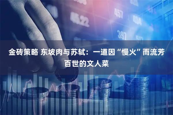 金砖策略 东坡肉与苏轼：一道因“慢火”而流芳百世的文人菜
